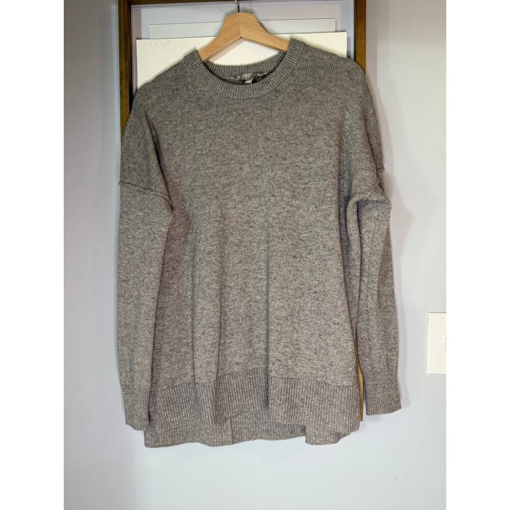 Athleta brown wool cashmere tunic sweater size xxs